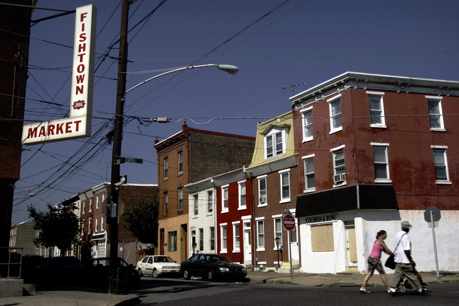 A street in Fishtown, a neighborhood in Philadelphia that has experienced gentrification.