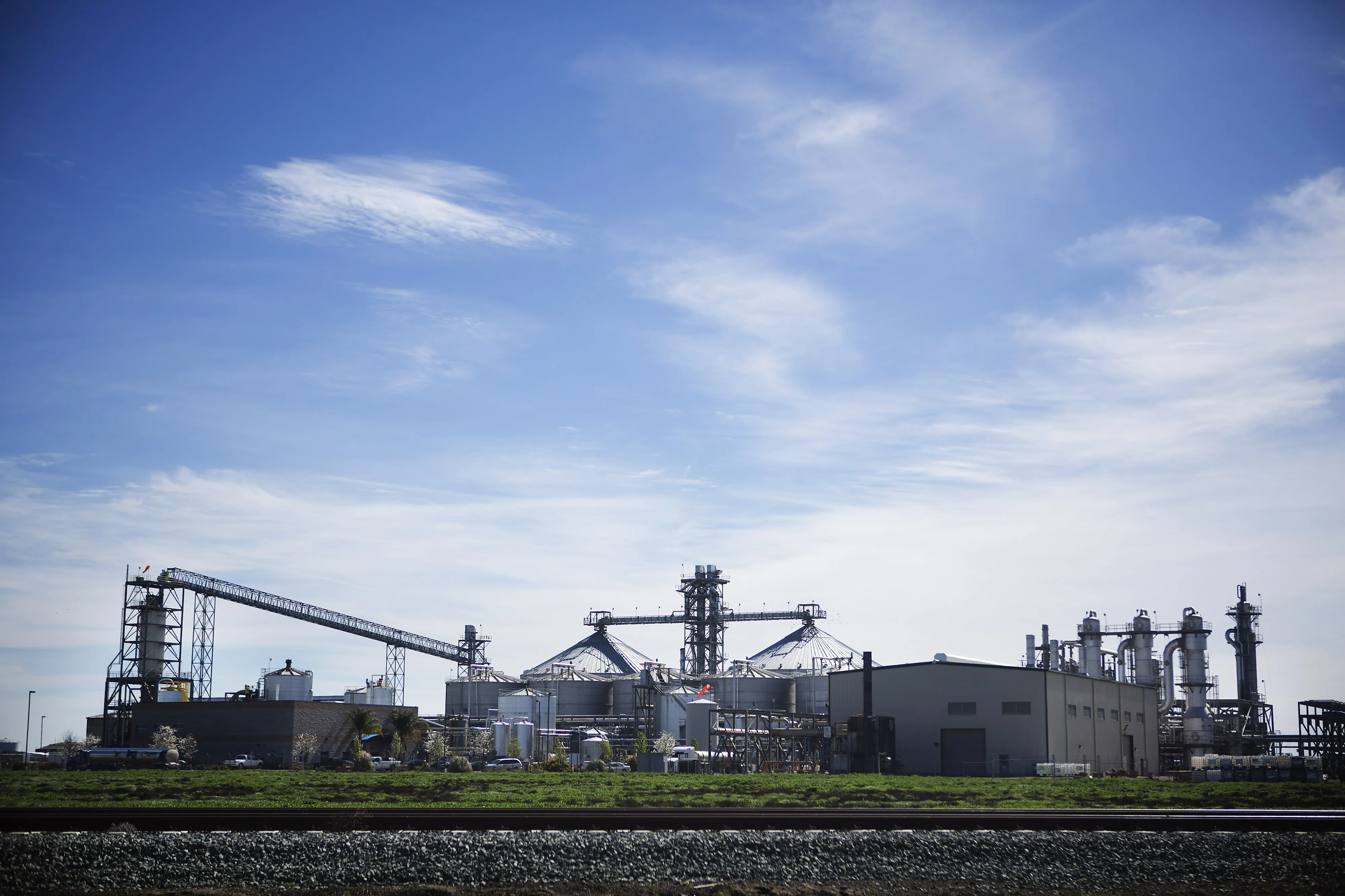An ethanol plant runs at the Port of Stockton in Stockton, California, Friday, March 7, 2014. A deep water port located 75 miles from San Francisco, over 1 billion dollars of cargo passes through the facility every year.

