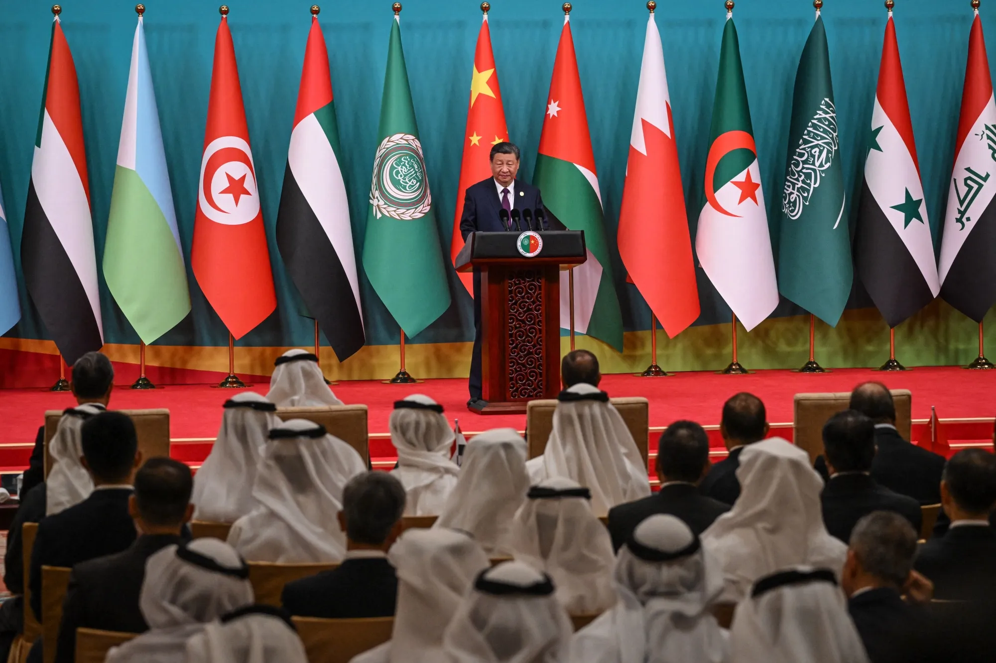 Xi Jinping during the opening ceremony of the 10th Ministerial Meeting of China-Arab States Cooperation Forum in Beijing on May 30.