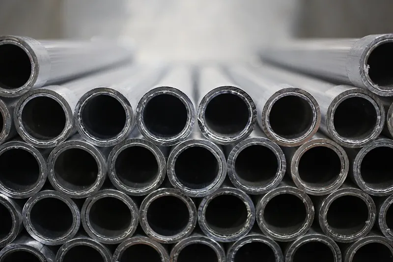 Aluminum components sit in a warehouse before being manufactured into ladders at a Werner Co. factory in Louisville, Kentucky
