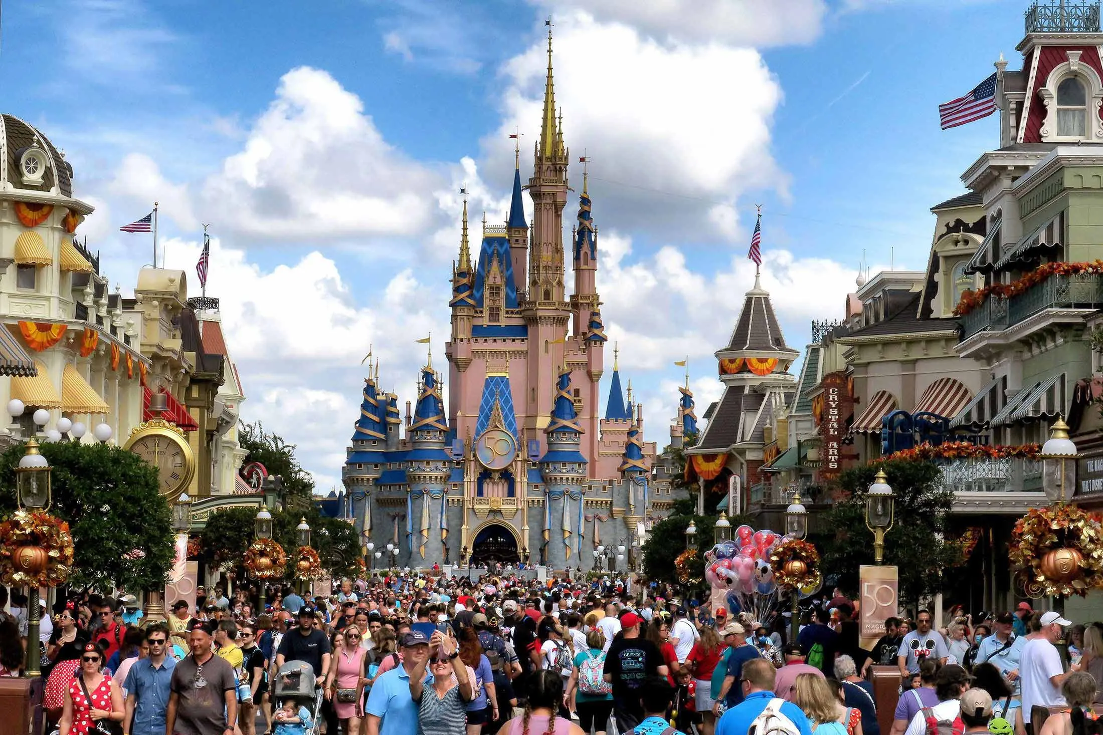 Main Street USA in front of Cinderella Castle&nbsp;at Walt Disney World’s&nbsp;Magic Kingdom in Lake Buena Vista, Fla.