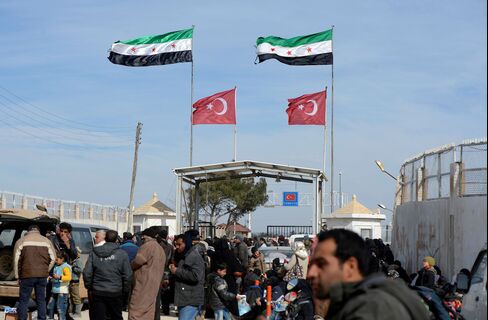 The Es-Selam Border Gate at the Turkish-Syrian border on Feb. 5