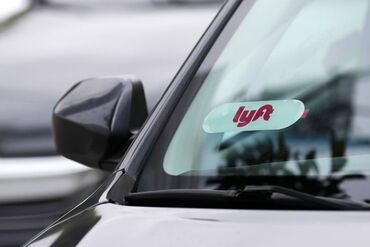 Lyft branding.