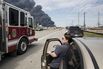 Black Smoke Towers Over Houston Amid Petrochemical Blaze 