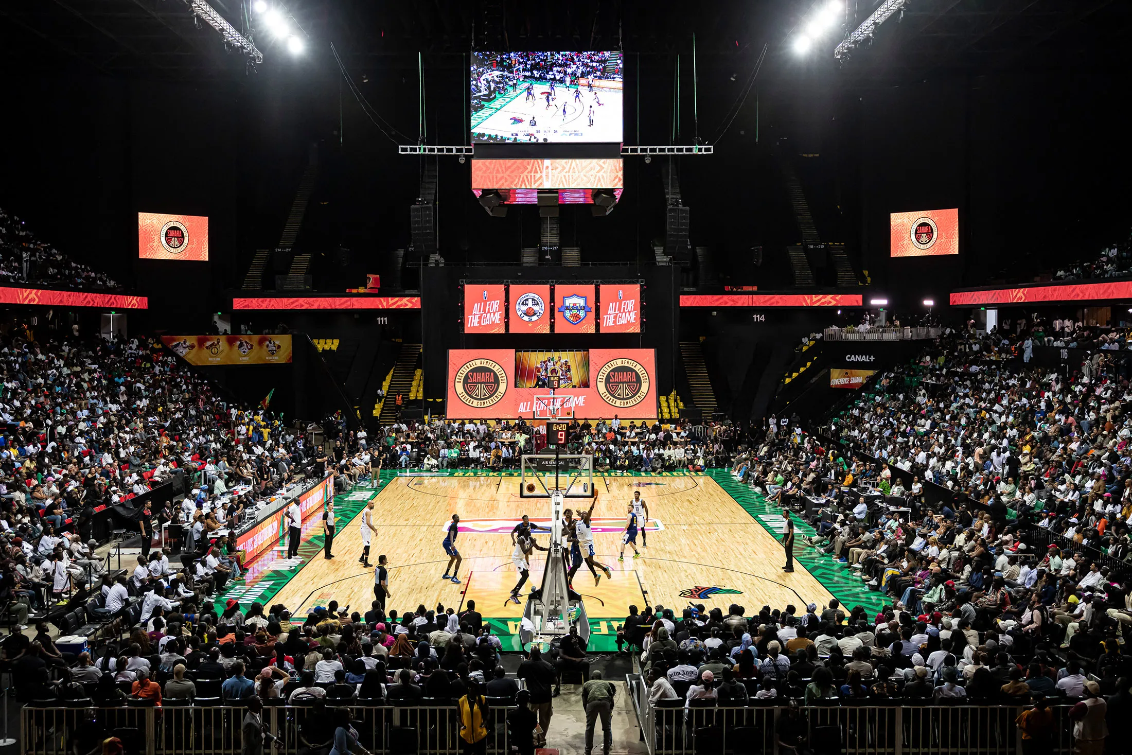The final game of the Basketball Africa League (BAL) Sahara Conference between ASC Ville de Dakar and Union Sportive Monastirienne at the Dakar Arena in Diamniadio, Senegal, on May 4.