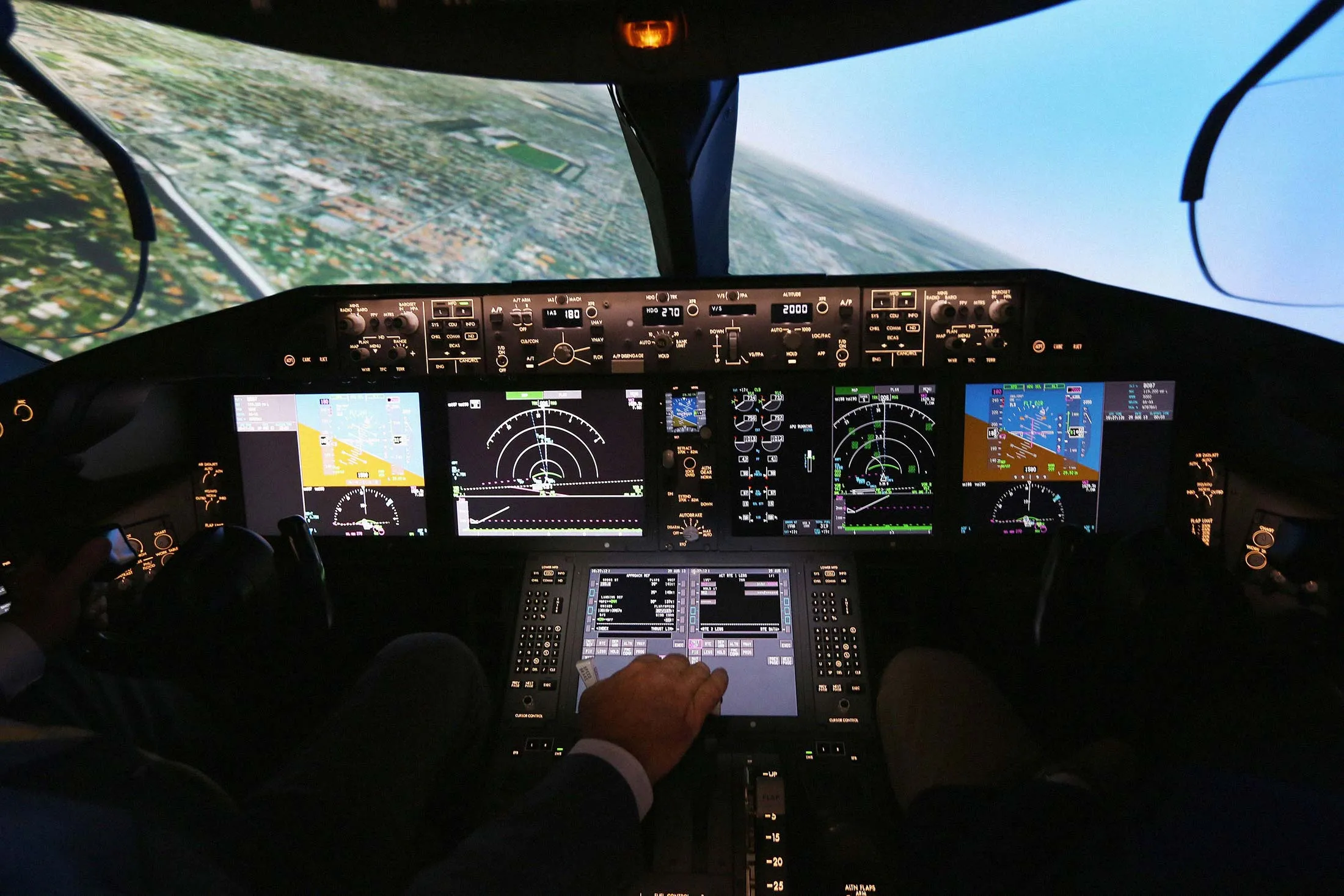 A simulator at the&nbsp;training center in Miami.