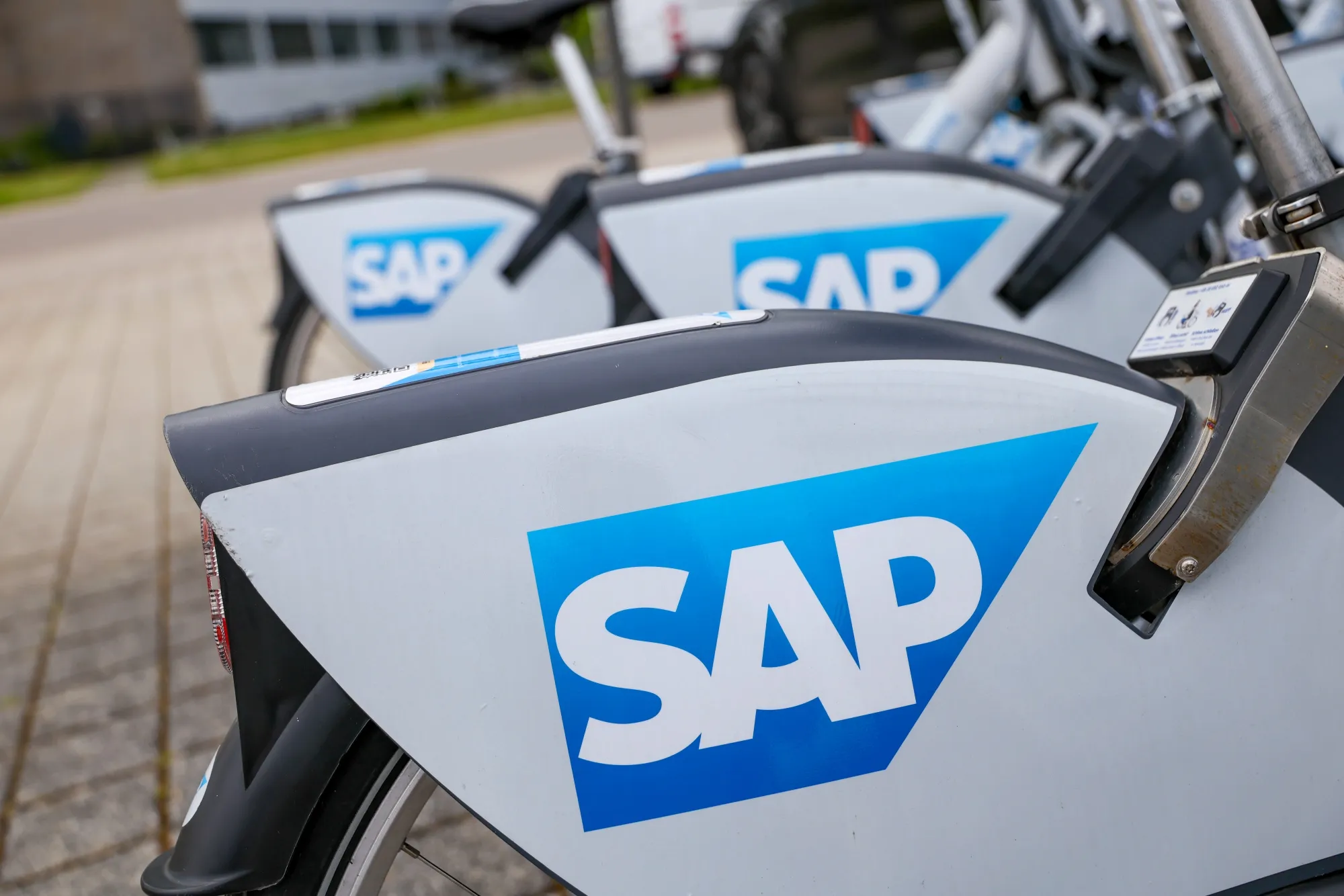 Branded cycles at the SAP SE campus in Walldorf, Germany.