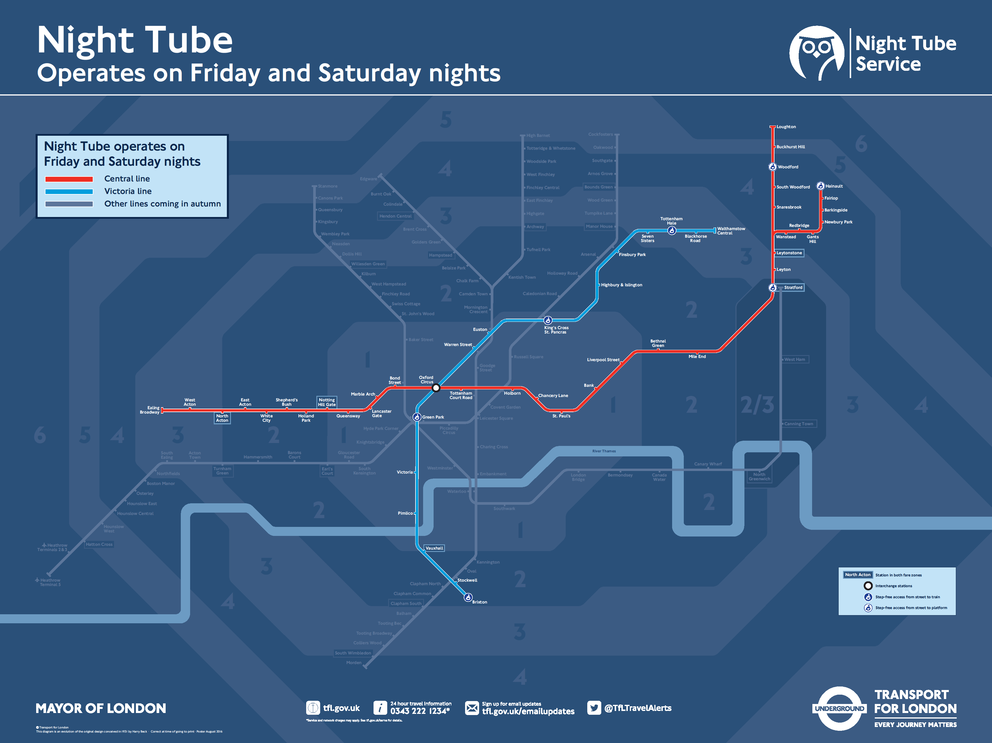 Night service. Transport for London. Nightube. Night tube. Night tube London Underground.