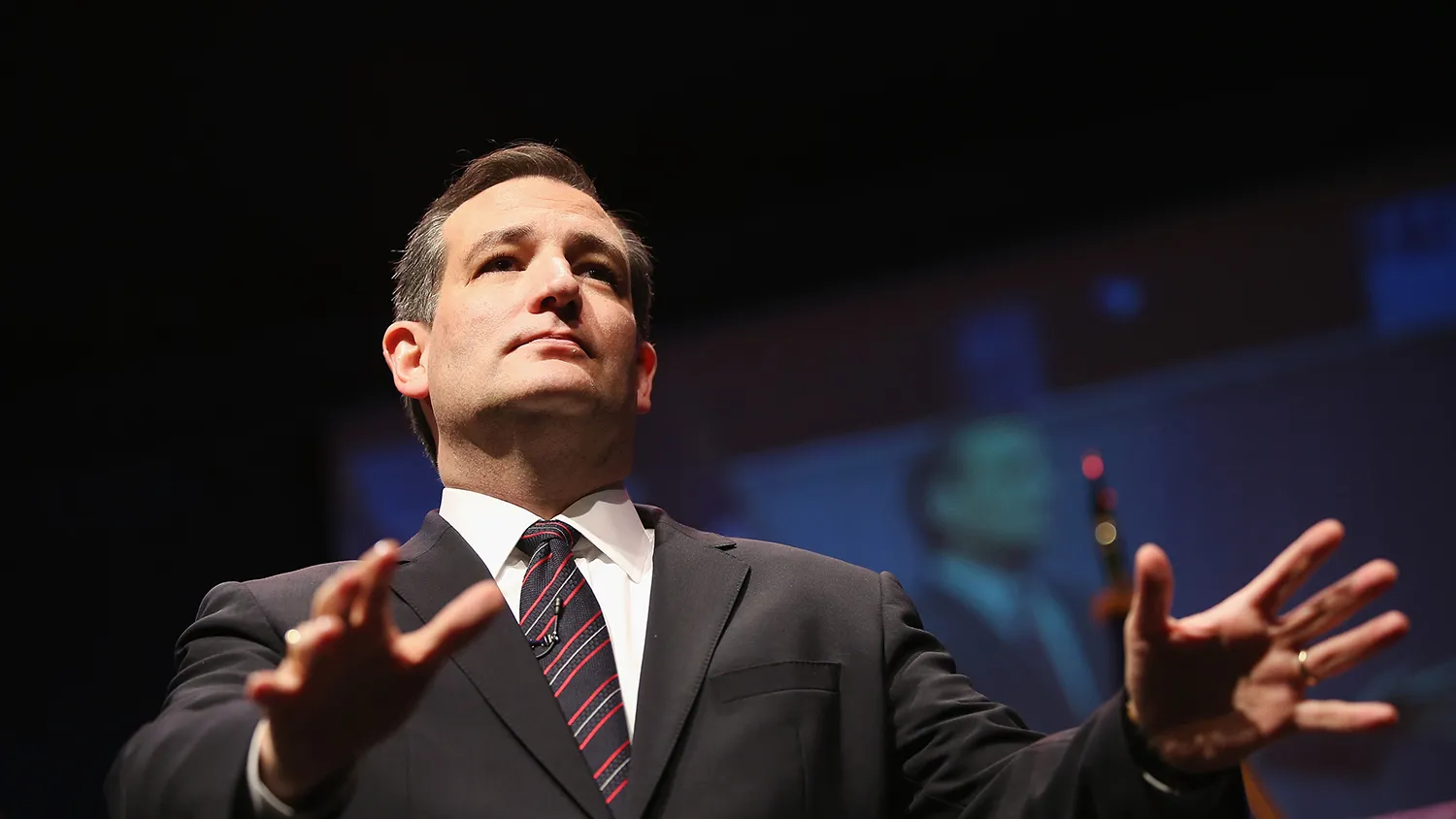 Senator Ted Cruz speaks at the Iowa Faith and Freedom Coalition 2015 Spring Kickoff on April 25 in Waukee, Iowa.
