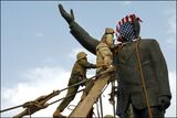 Operation Iraqi Freedom - Day 21: Us Troops Enter Central Baghdad And Topple Statue Of Saddam Hussein On April 9, 2003 In Baghdad, Iraq