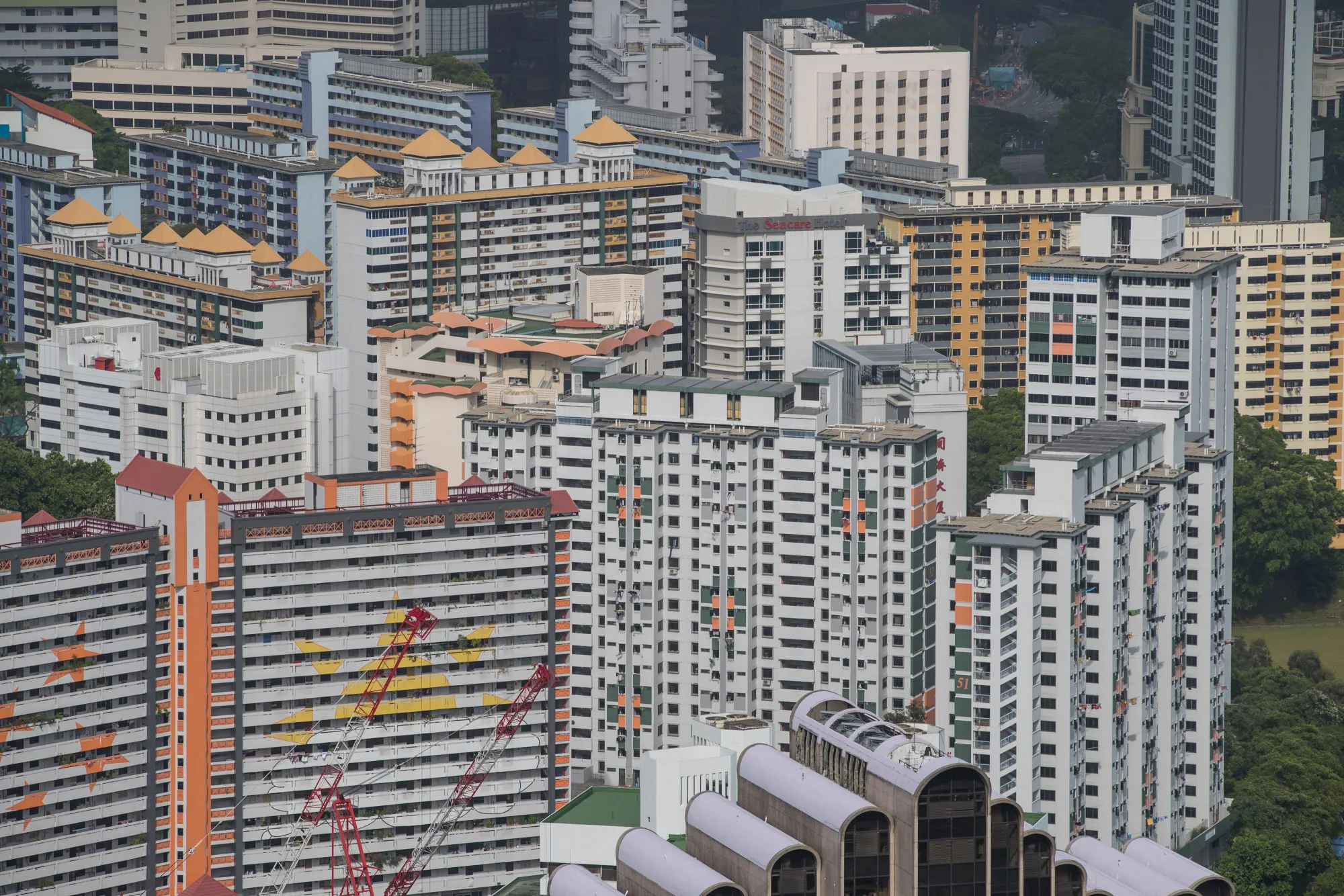 Residential buildings stand in Singapore.