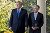 U.S. President Donald Trump, left, and Jerome Powell.