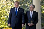 U.S. President Donald Trump, left, and Jerome Powell.