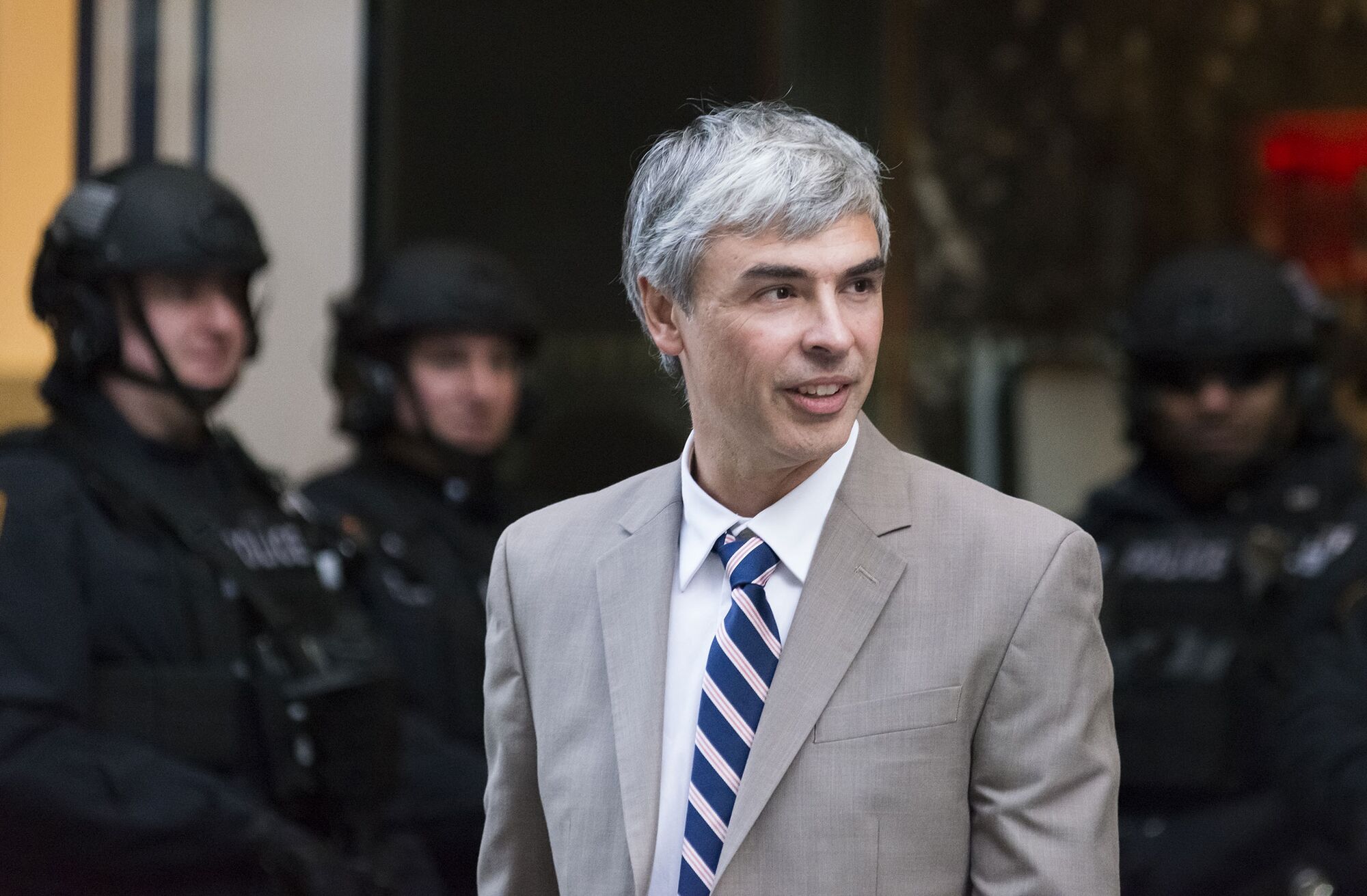 Page at the Trump tech summit in 2016, a rare public appearance.