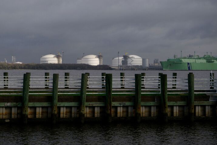 An LNG export terminal in Louisiana, US.