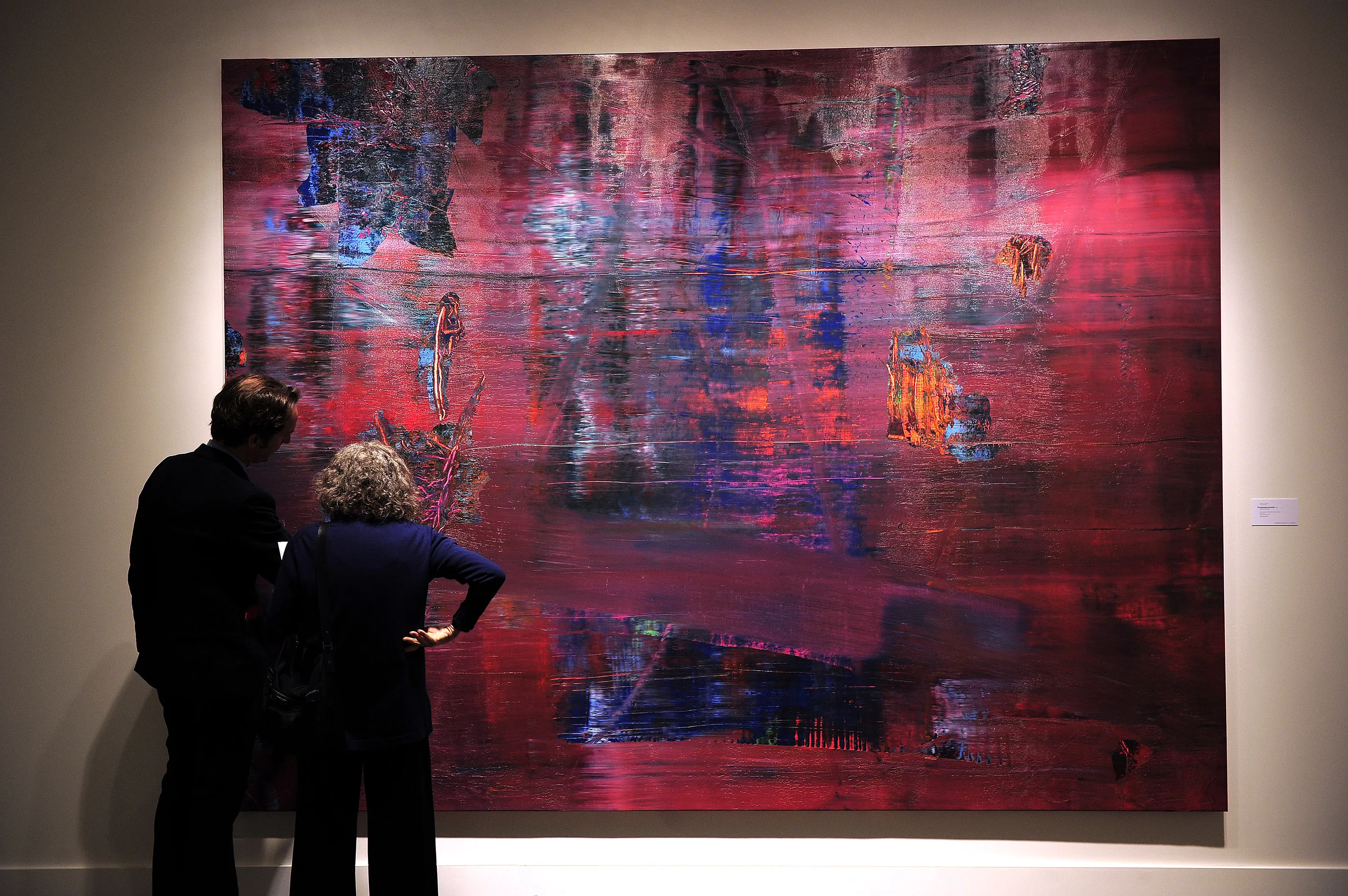 "Abstraktes Bild" by Gerhard Richter is on display at Sotheby's during a preview of their Impressionist and Modern Art sale in New York on October 28, 2011. Photographer: Emmanuel Dunand/AFP via Getty Images