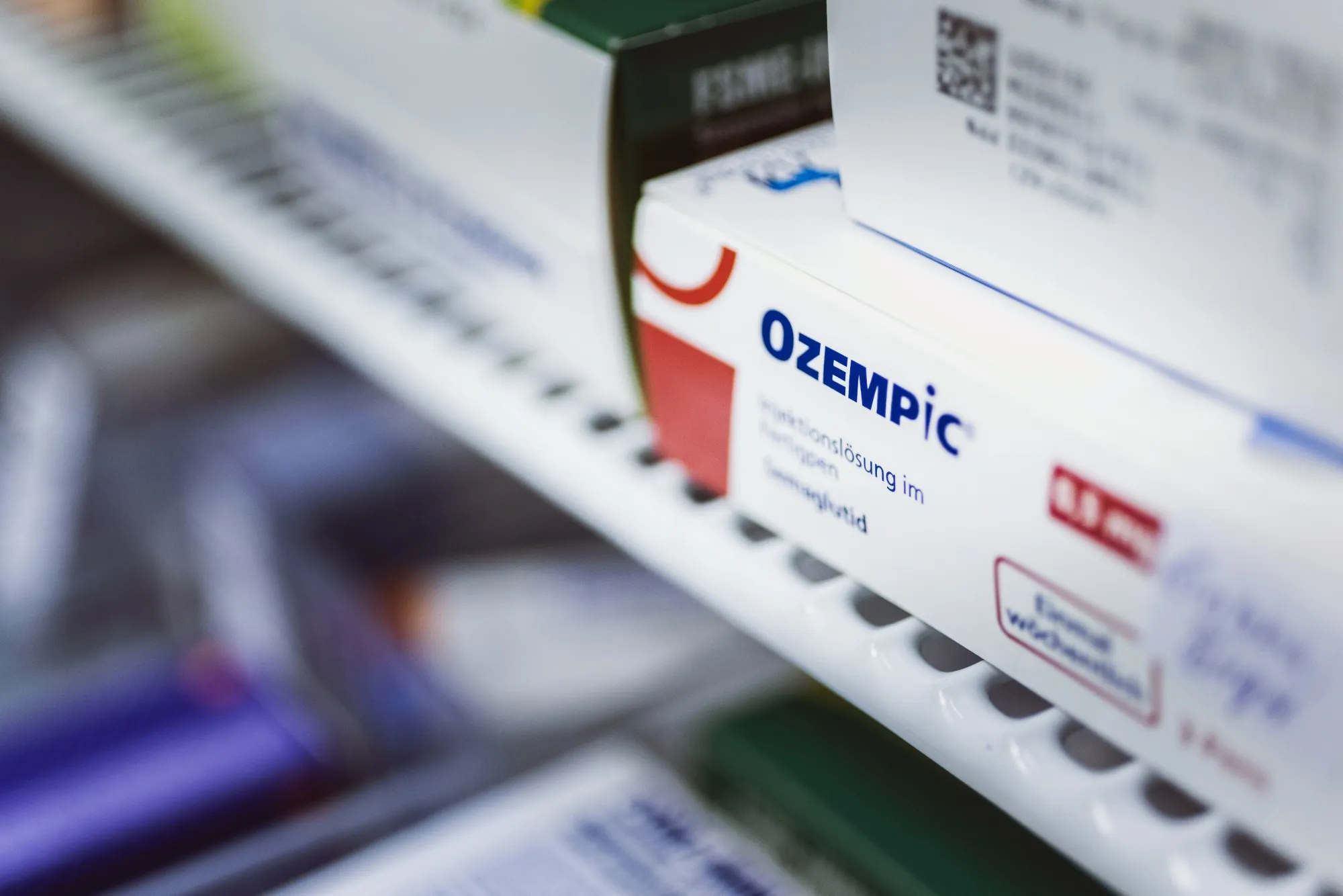 A poultice with the anti-diabetic medication Ozempic is pictured in a pharmacy on April 13, 2023 in Niesky, Germany.&nbsp;
