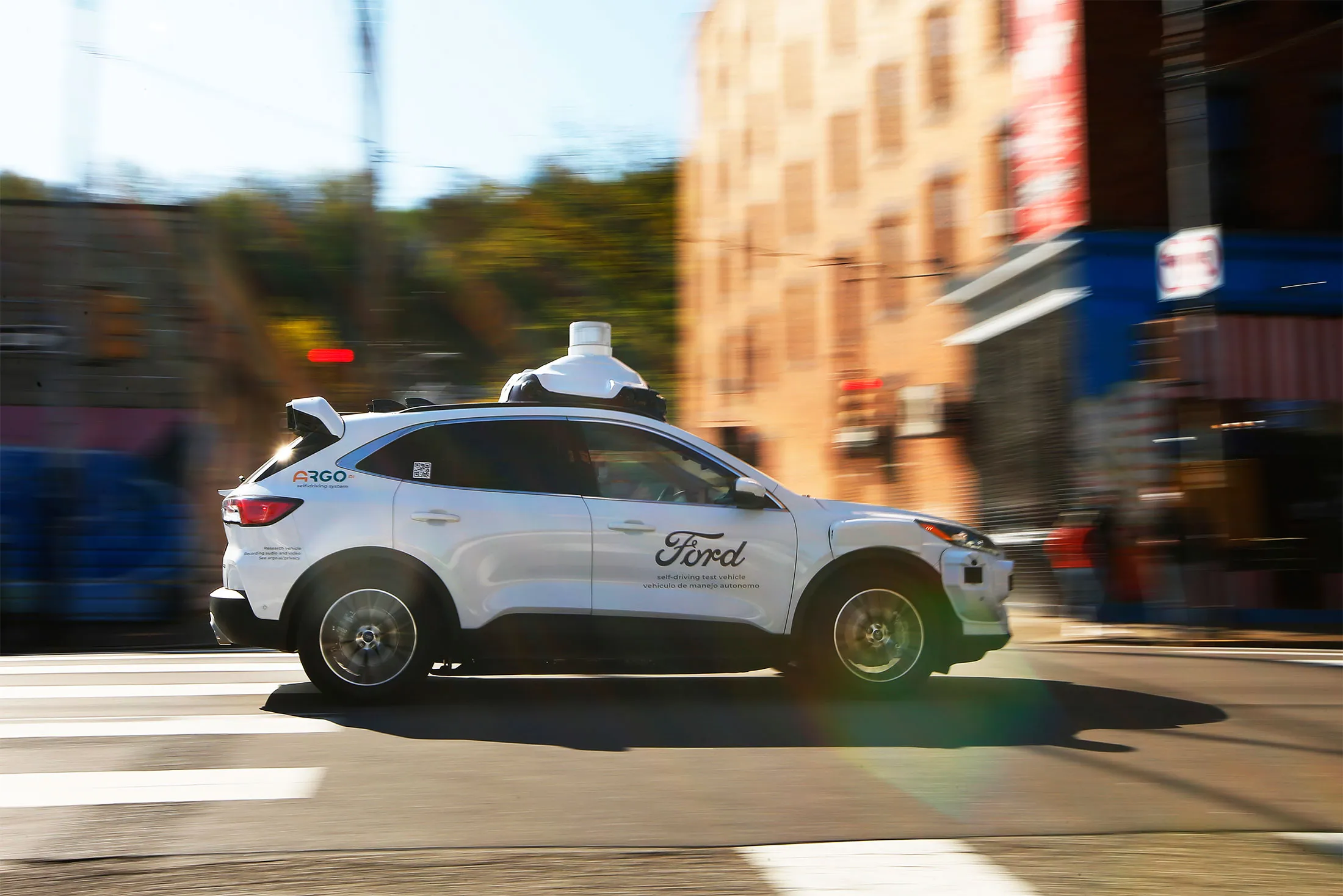 An Argo AI test vehicle in Pittsburgh.