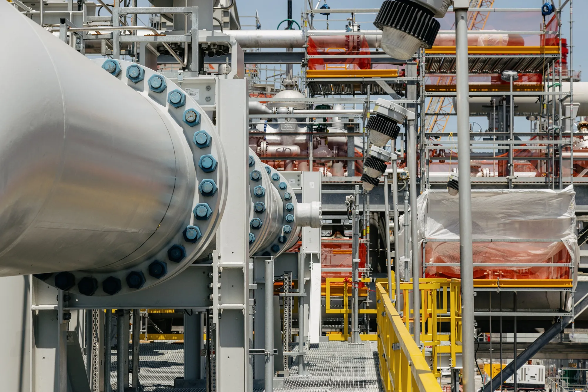 The Venture Global Plaquemines LNG plant under construction in Port Sulphur, Louisiana