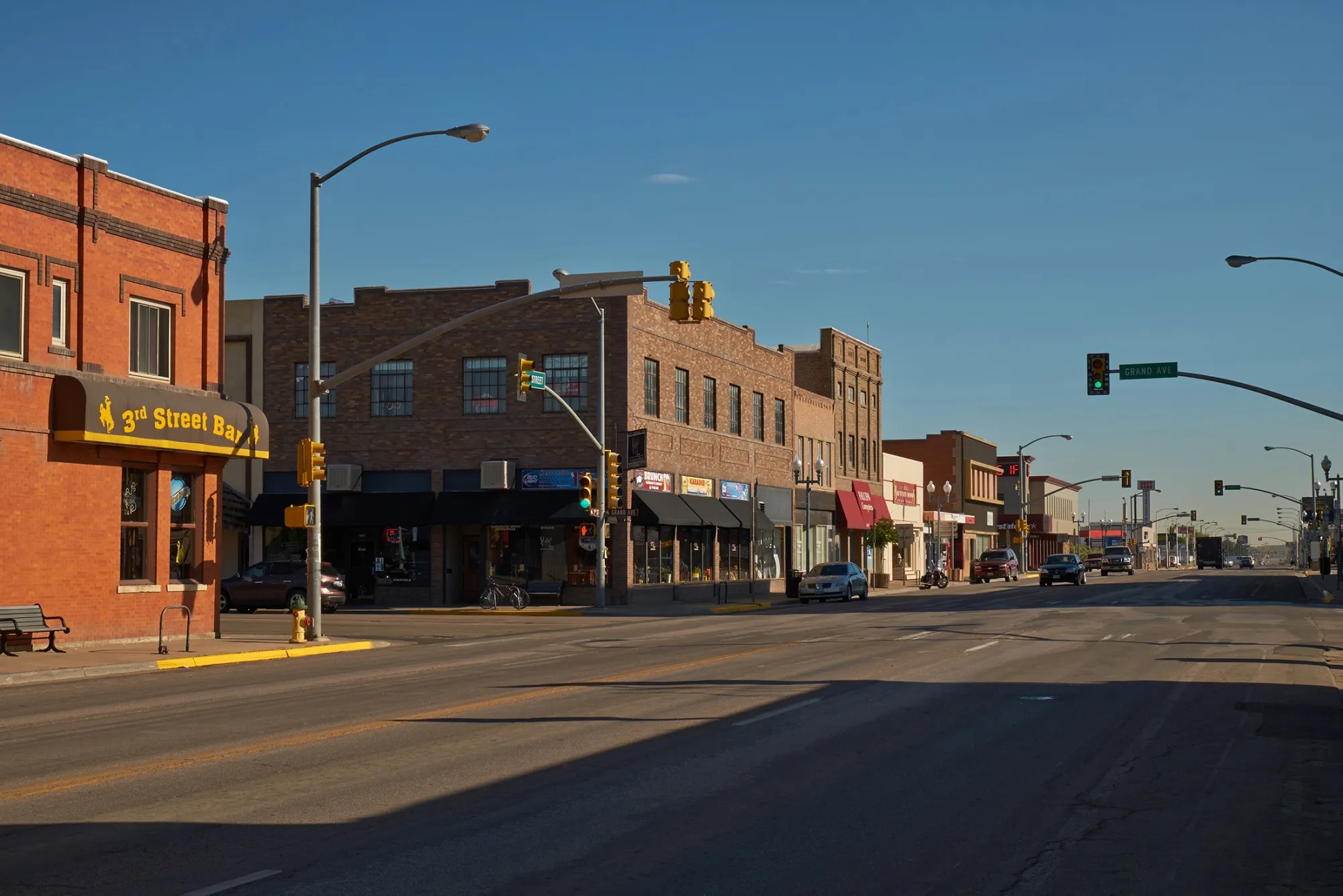 Main street in Laramie, Wyoming.