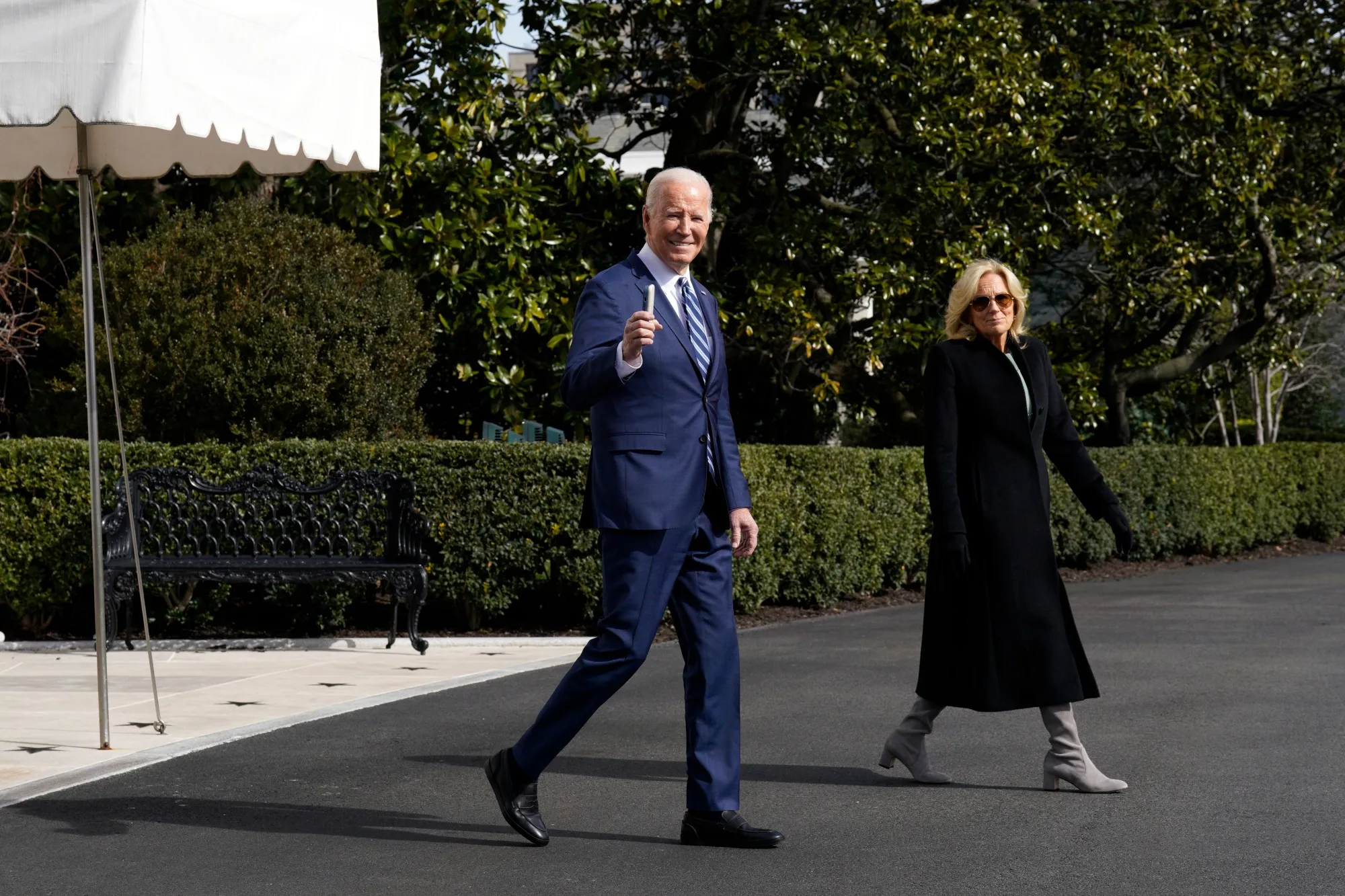 US President Joe Biden&nbsp;and First Lady Jill Biden