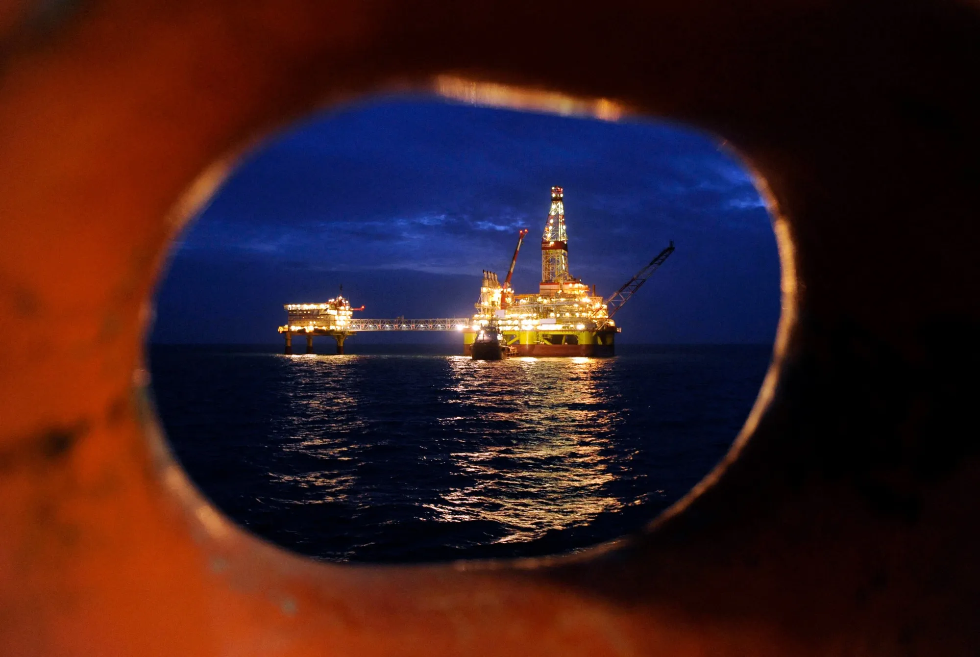 A&nbsp;Russian Lukoil platform in the Korchagin oil field in 2011.