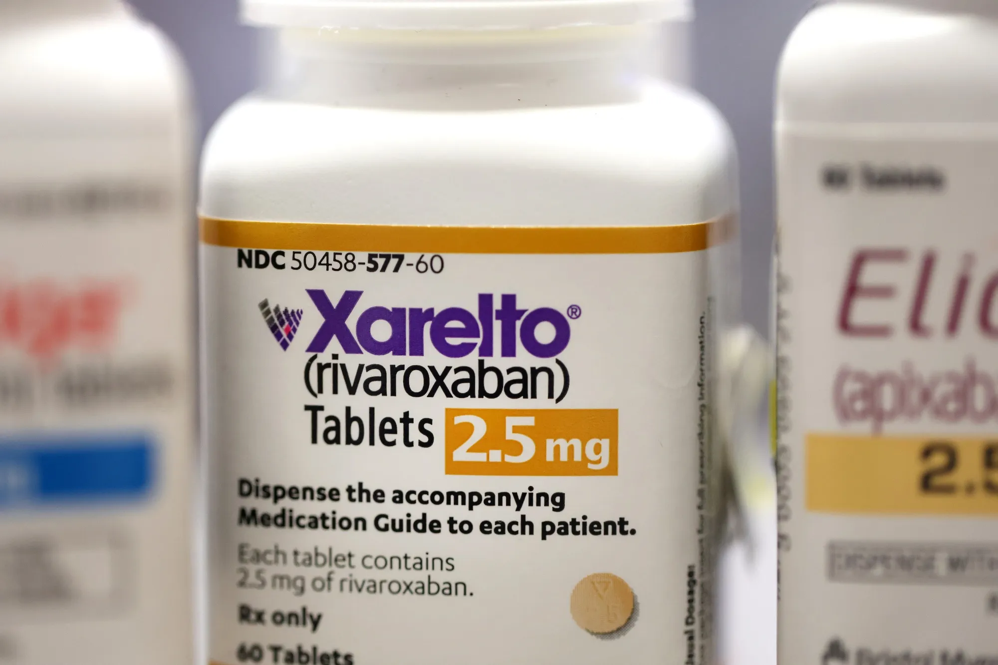 The pharma division is facing competition for blockbuster medicines Xarelto, a blood thinner.