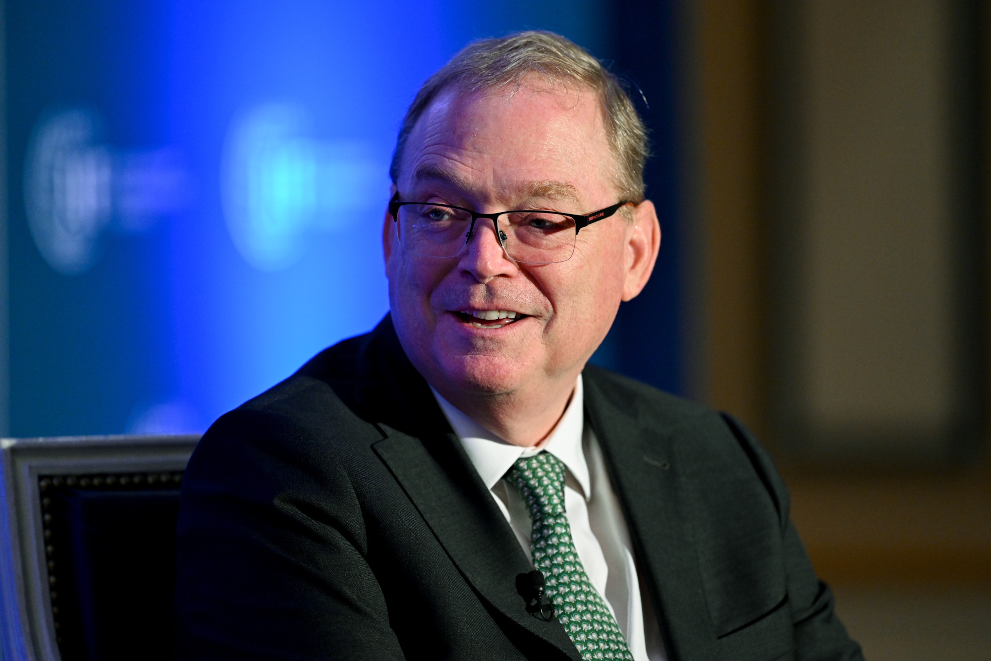 Kevin Hassett, director of the National Economic Council, at the IIF Global Outlook Forum during the International Monetary Fund (IMF) and World Bank Spring meetings in Washington, DC, US, on Wednesday, April 15, 2026. The International Monetary Fund downgraded its growth projection for the year after the war in the Middle East triggered a major oil shock and included the possibility of a downturn if the conflict drags on and energy infrastructure is severally damaged.