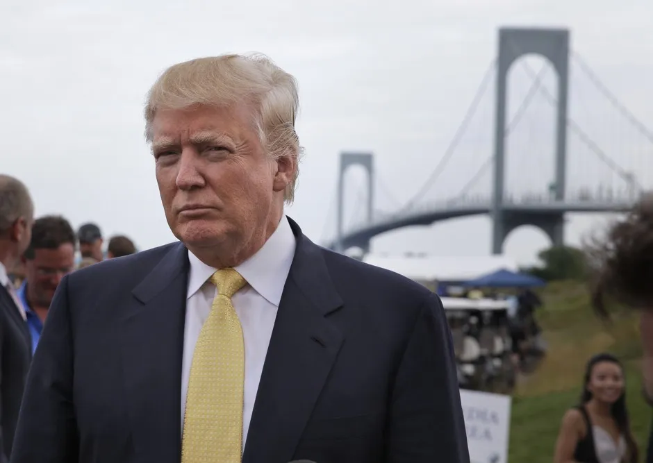 President-elect Donald Trump, in his earlier guise as golf course developer, at Trump Golf Links at Ferry Point. The Bronx project opened atop a former landfill in 2015. 