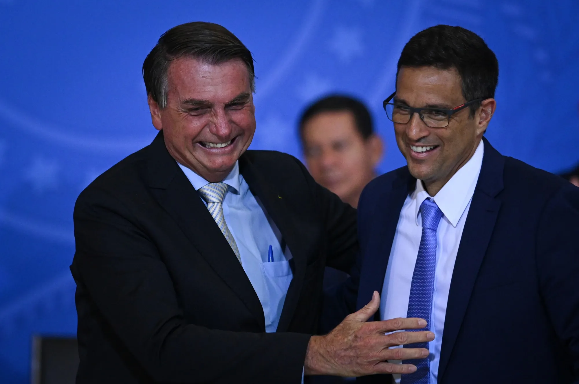 President Jair Bolsonaro, left, and central bank chief Roberto Campos Neto