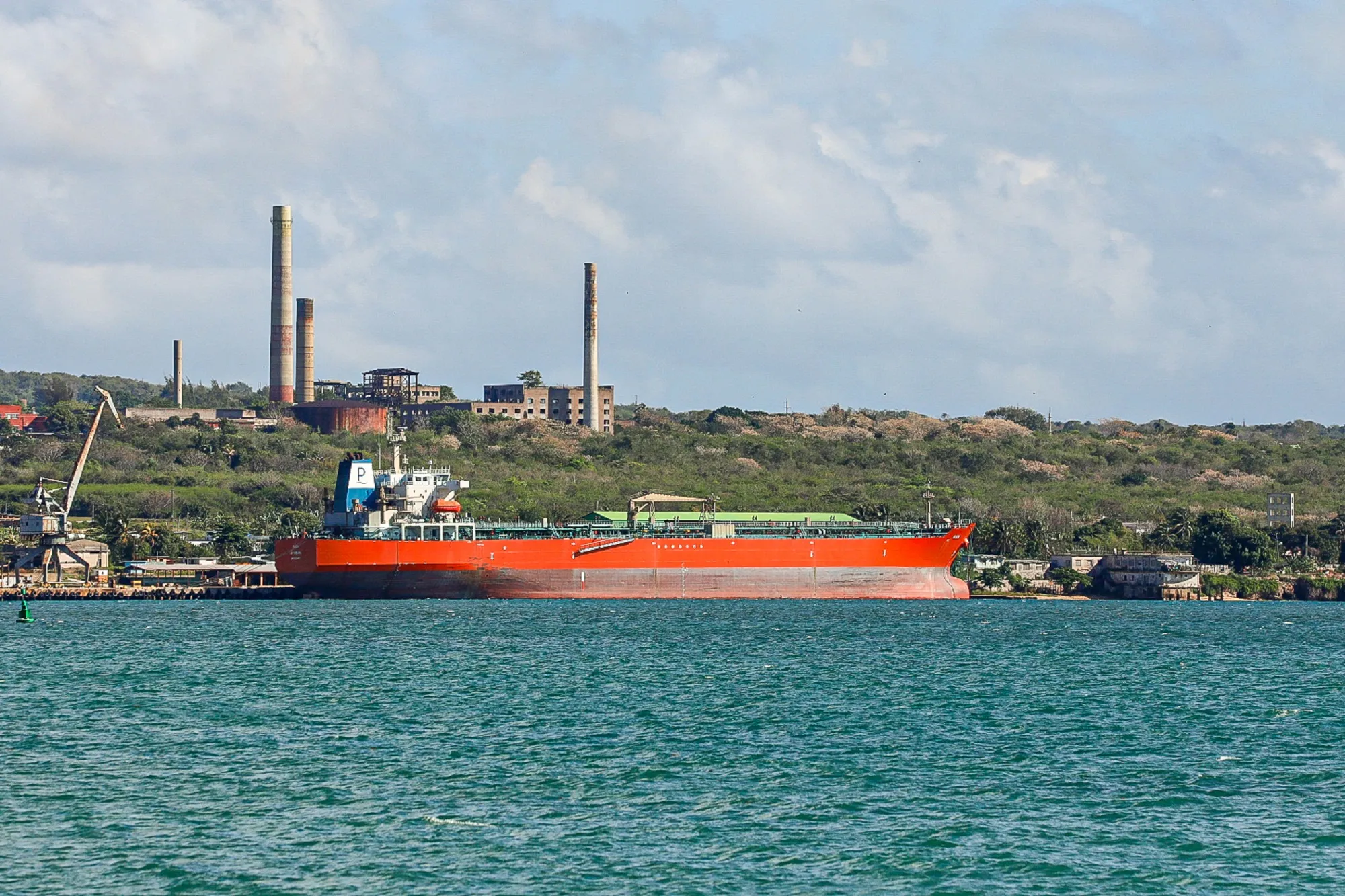 A tanker at the port of Matanzas, Cuba, on March 30.