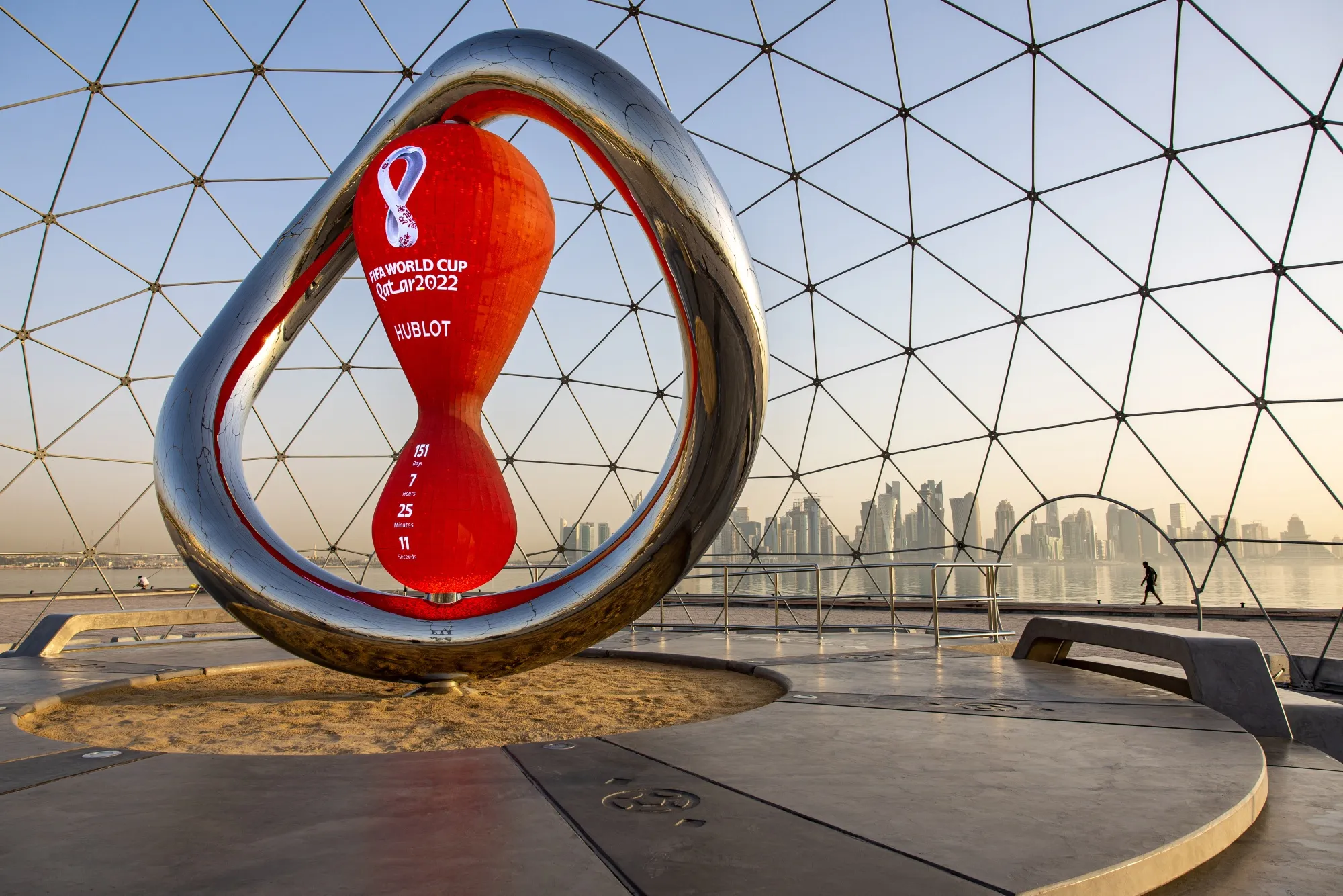 A countdown installation for the upcoming 2022 FIFA World Cup in Doha, Qatar.&nbsp;