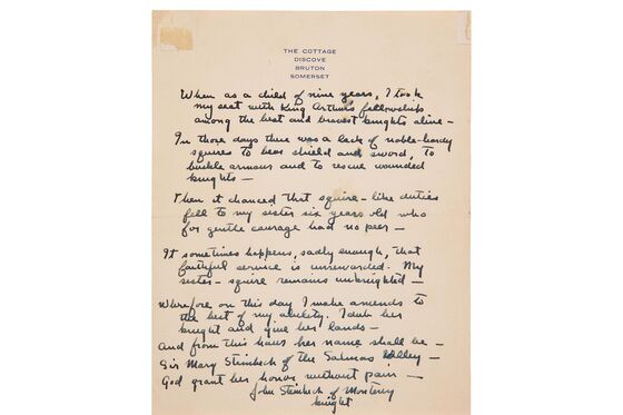 John Steinbeck’s Private Letters to Jackie Kennedy Up for Auction