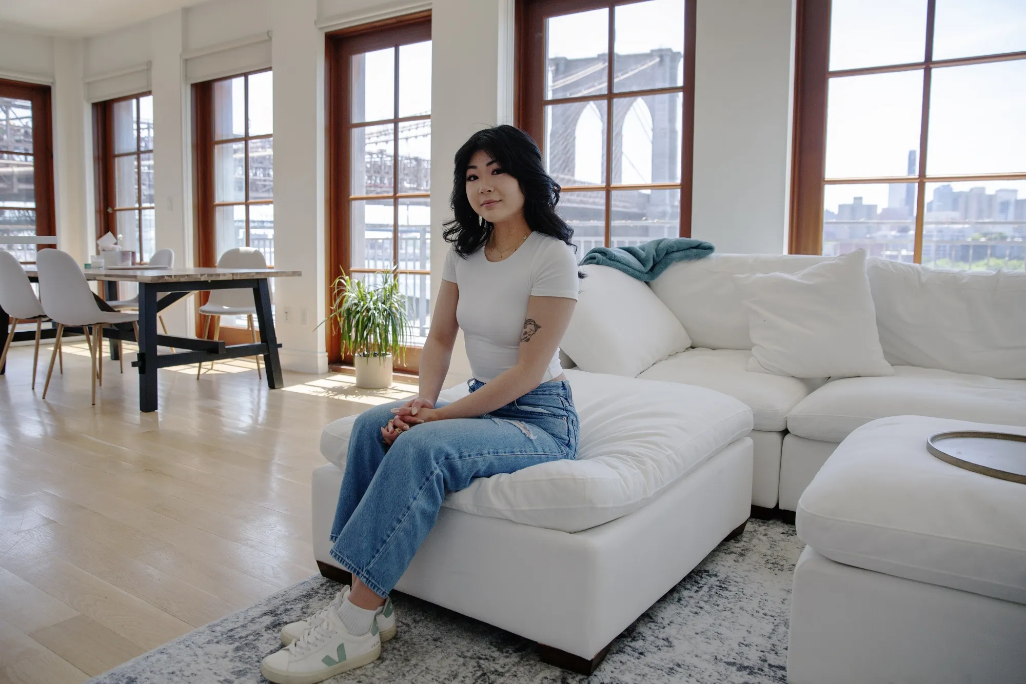 Macy Hung affords her penthouse apartment in Manhattan by working two jobs and sharing the space with four roommates.&nbsp;