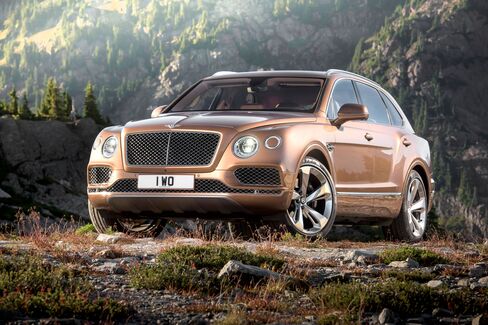 The show color of the Bentayga is a kind of kodachrome hue that evokes nostalgia for times past.