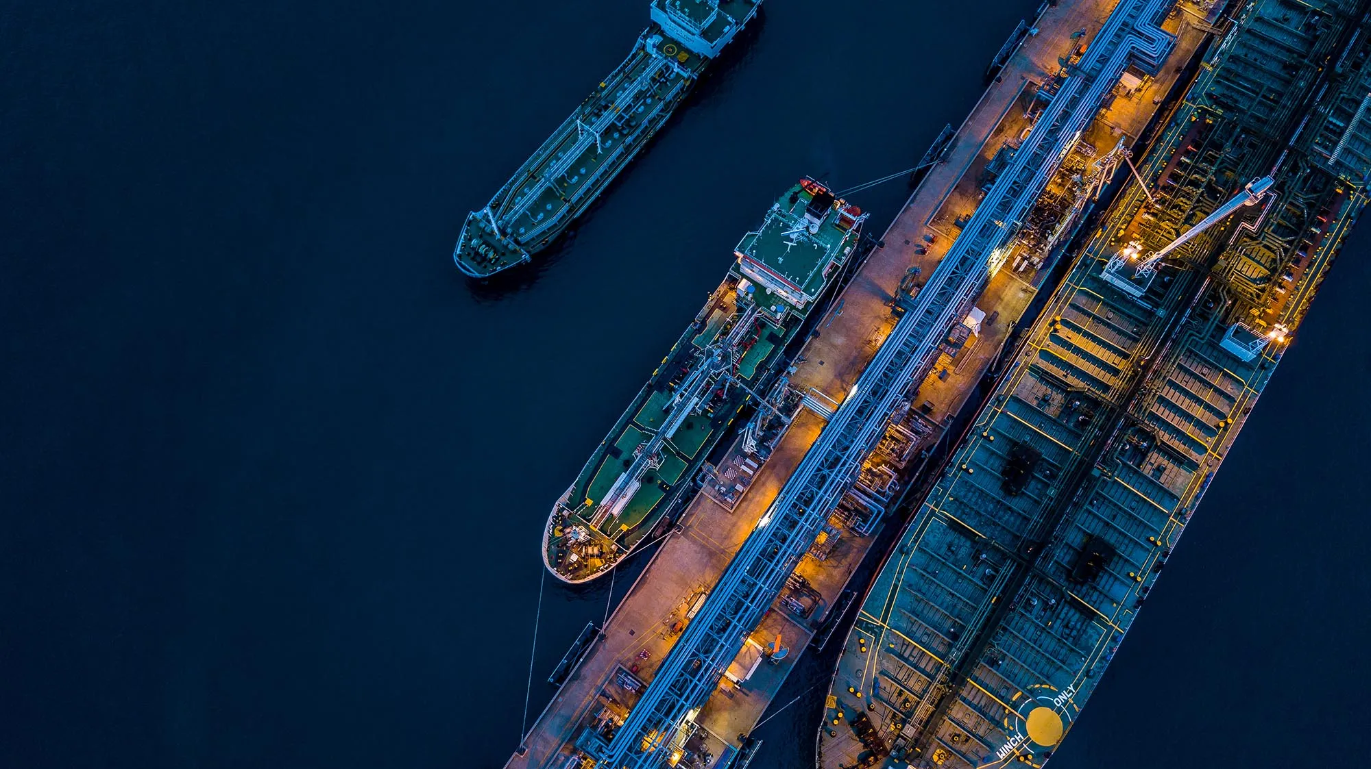 RF oil tanker offshore