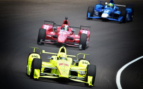 Practice run at the Indianapolis Motorspeedway