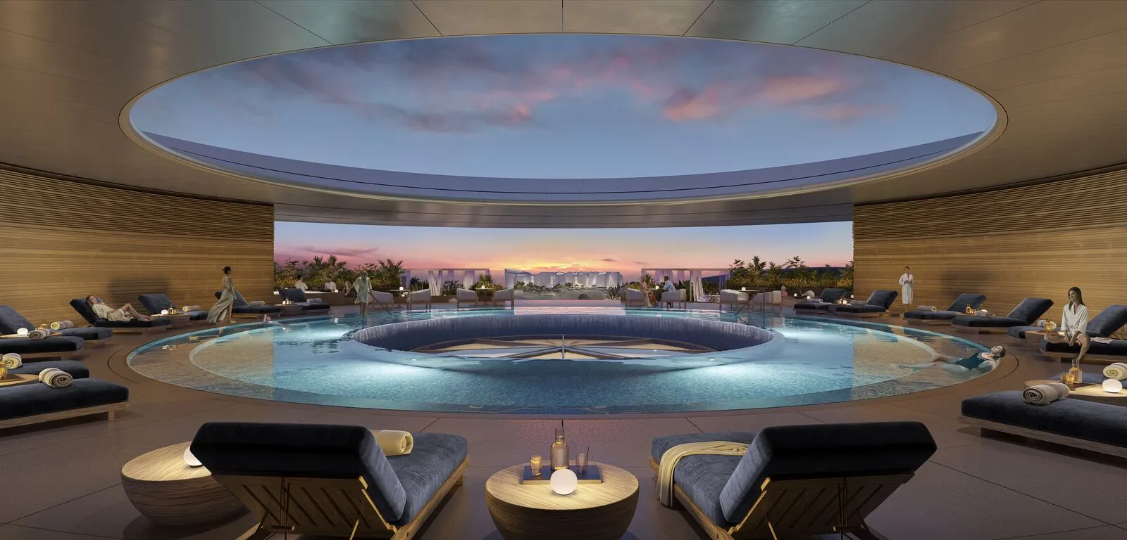 A rendering of a magnesium salt rooftop pool at the proposed Equinox Hotel at the Red Sea in Saudi Arabia.
