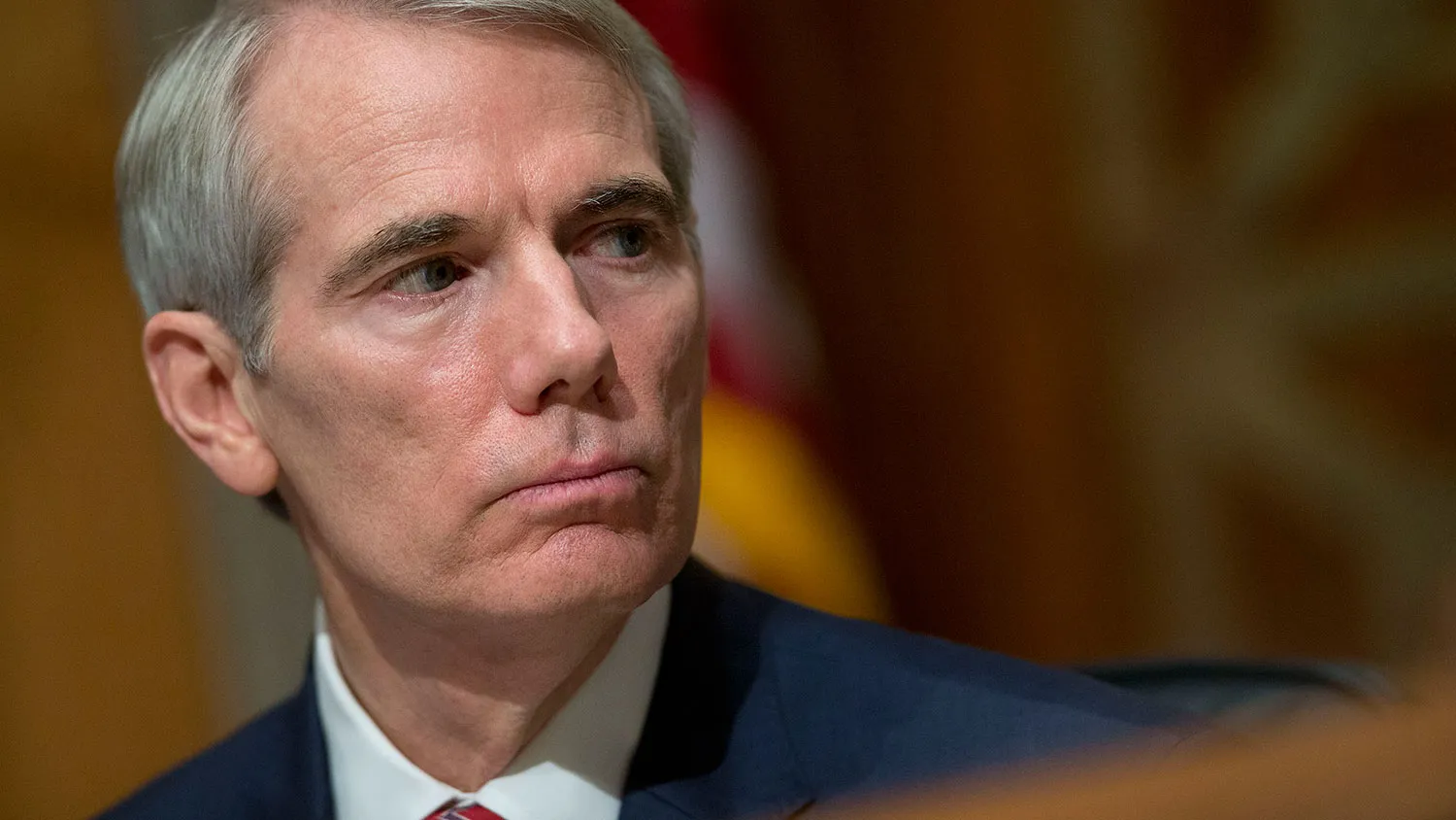 Senator Rob Portman listens during a hearing in Washington on July 30, 2015.
