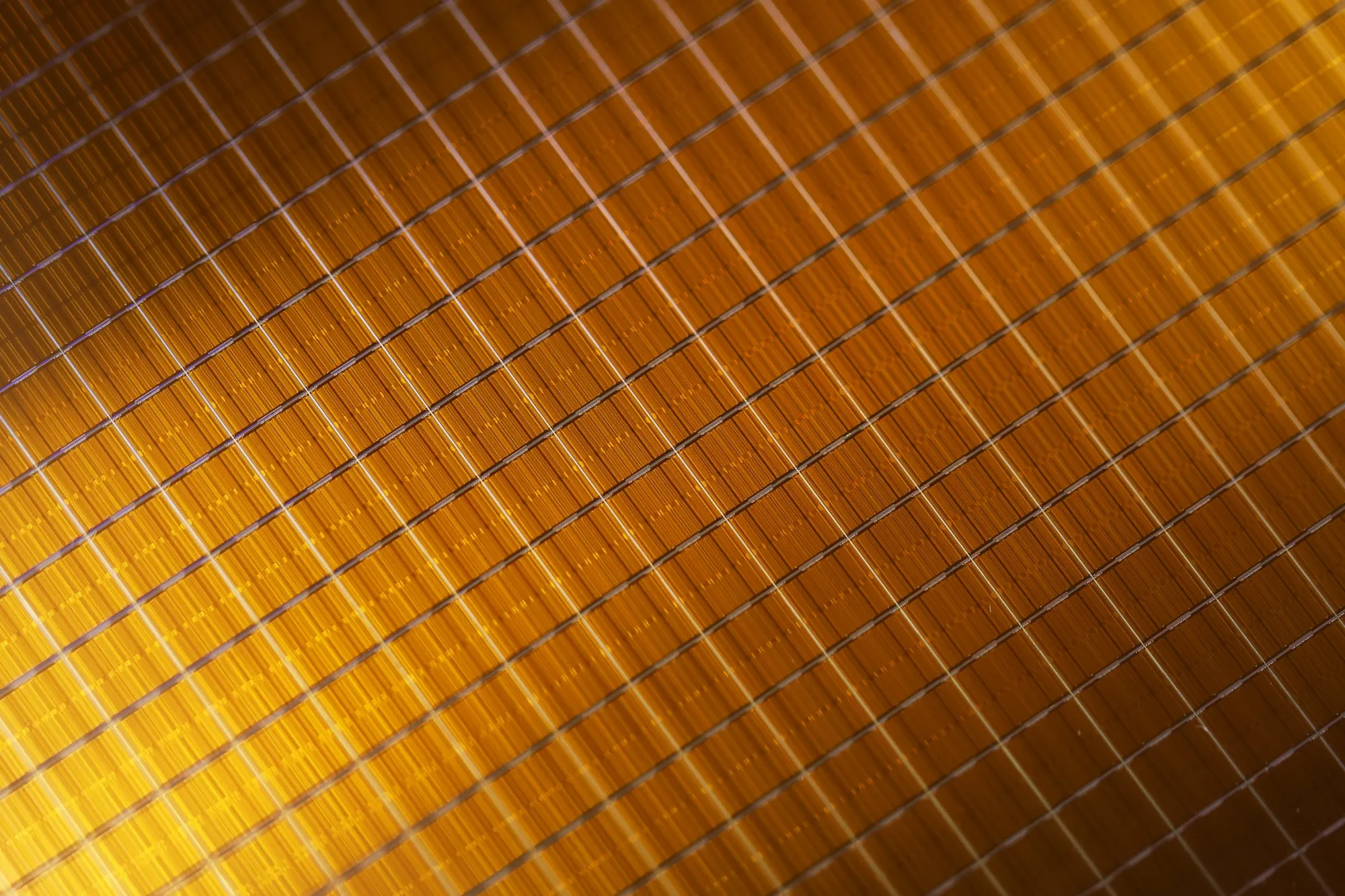 A silicon wafer with Micron's DRAM process node.