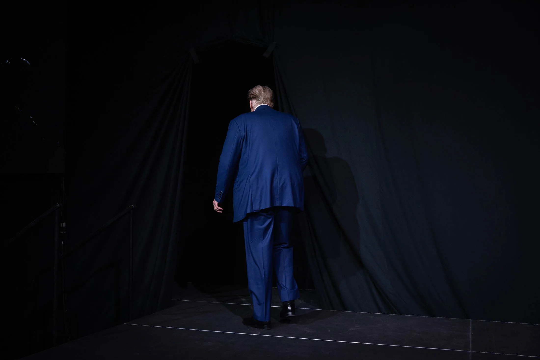 Donald Trump&nbsp;leaving the Lincoln Reagan Dinner in St. Paul, Minnesota,&nbsp;in May&nbsp;2024.&nbsp;