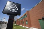 Signage outside a Taiga Motors Corp. facility in Quebec. The startup is pursuing one of the last vehicle categories to go electric, betting it can outpace industry giants in making greener jet skis and snowmobiles. 