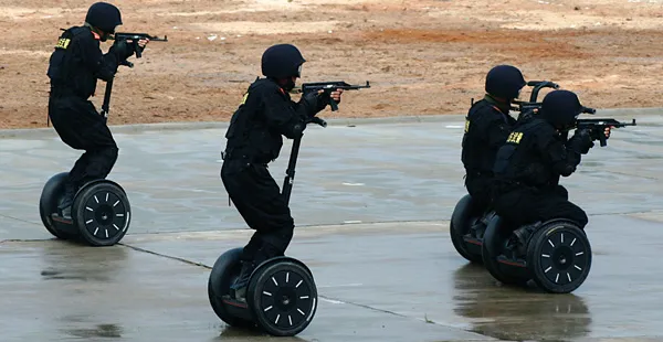 Paramilitary police on Segways 