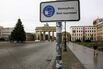 The Brandenburg Gate during lockdown in Berlin.