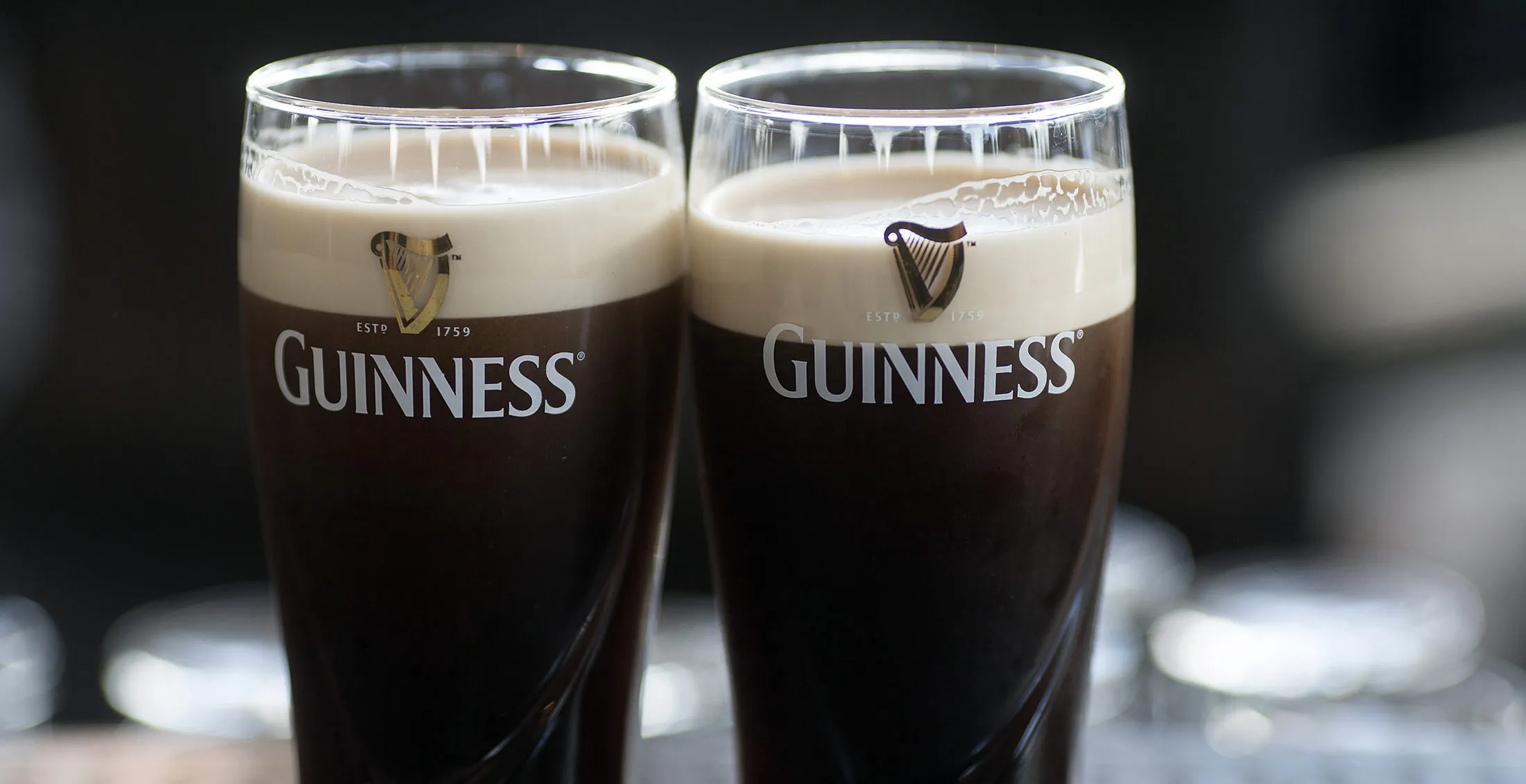 Freshly poured Guinness stout
