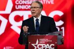 Wayne LaPierre speaks at CPAC in Orlando, Florida.