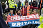 Insulate Britain climate activists protest near Heathrow Airport on Sept. 27.