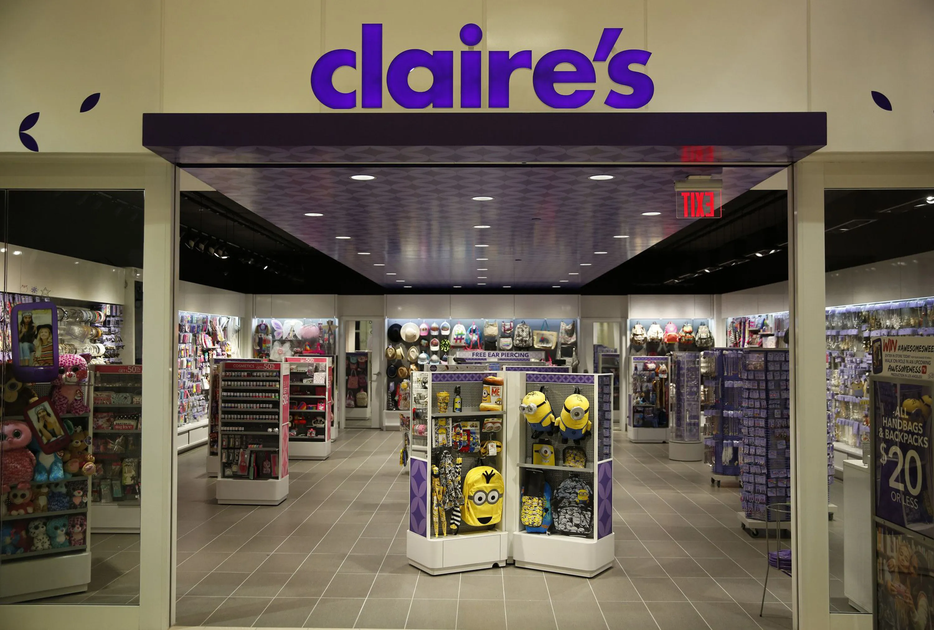 A Claire's store in Hoffman Estates, Illinois.