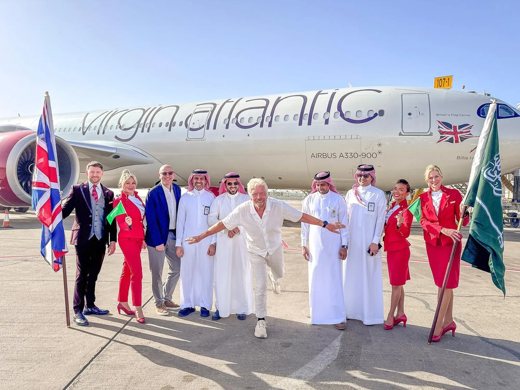Richard Branson and Shai Weiss in Riyadh, Saudi Arabia.
