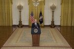 U.S. President Joe Biden speaks on Russia and Ukraine in the East Room of the White House in Washington, D.C., U.S., on Tuesday, Feb. 22, 2022. 